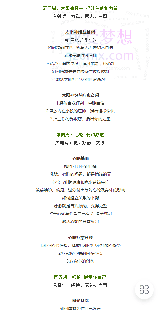 全息轻疗愈LightenYourself：脉轮深度疗愈课程