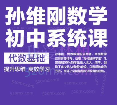 孙维刚数学初中系统课第一期