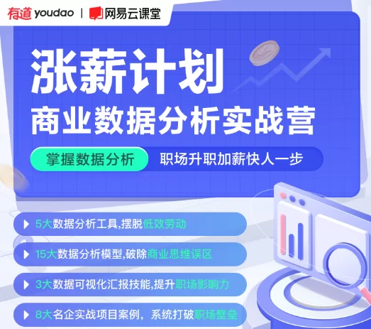网易涨薪计划12周数据分析实战营-价值6698元