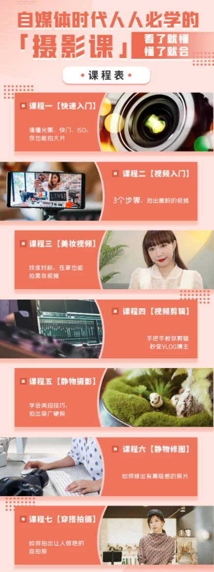 自媒体+摄影课,带你从0到1开始做博主
