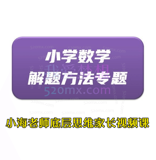 小海老师小学数学解题方法专题
