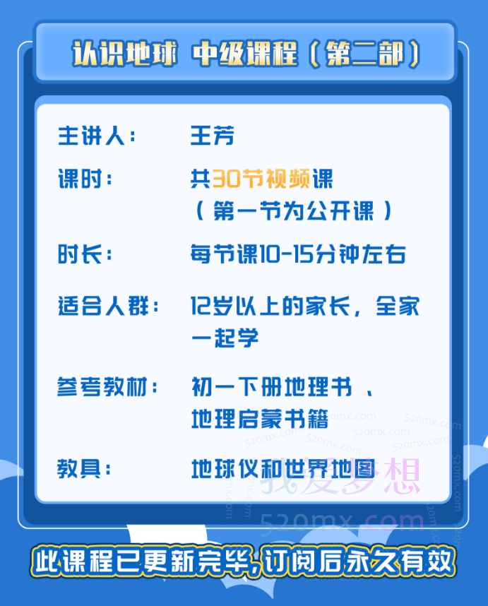 好芳法课堂王芳认识地球(中级)