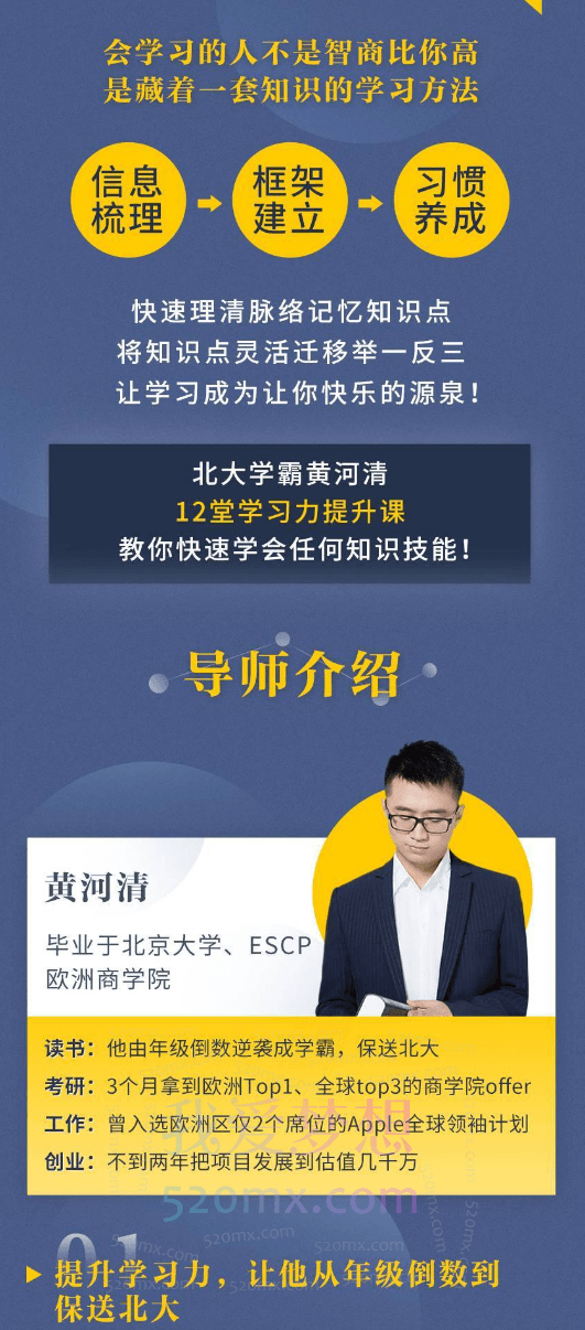 北大学霸私藏学习套路:12堂学习力提升课,教你快速掌握任何知识技能!