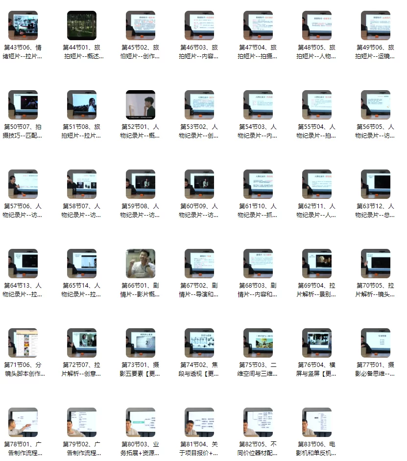 视频创作摄影课程，教你成为具备导演思维的摄影师（导演思维+拍摄技巧+拉片解析+职业发展建议）