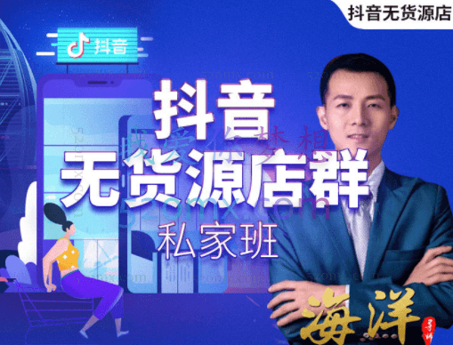 叮咚有课(海洋):抖音无货源店群私家班