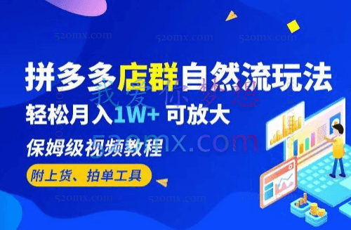 2023拼多多店群自然流玩法,轻松月入1W+保姆级视频教程(附上货、拍单工具)