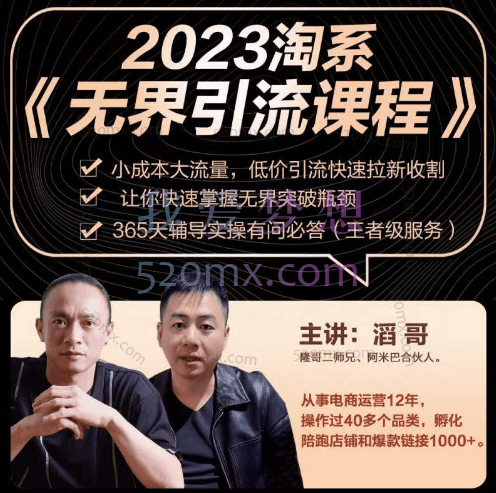 茂隆:2023淘系无界引流实操课程