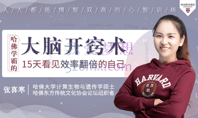 哈佛学霸的大脑开窍术：告别杂念、坏情绪，15天看见效率翻倍的自己！