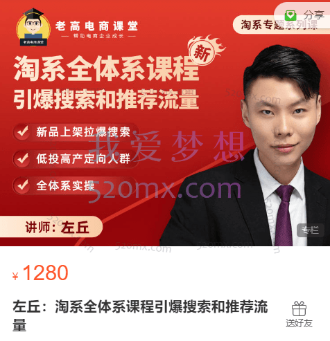 老高电商《淘系全体系课程引爆搜索和推荐流量》