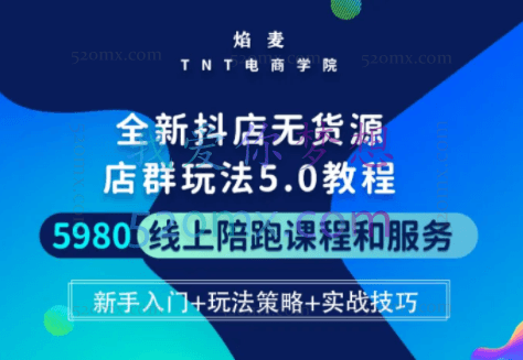 焰麦TNT电商学院：抖店无货源5.0进阶版密训营