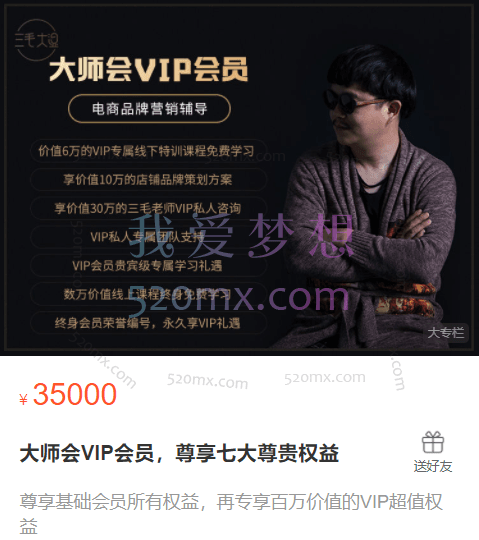 三毛大湿会VIP会员,电商品牌营销辅导