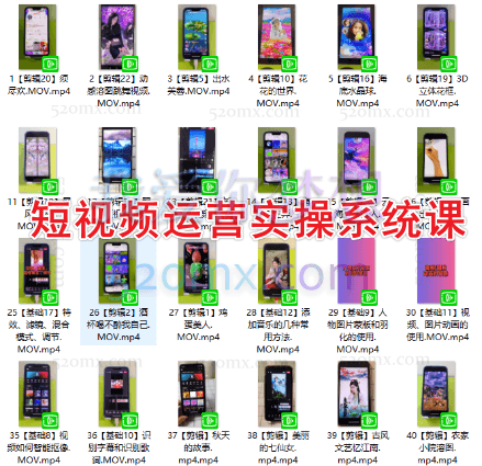 短视频运营实操系统课