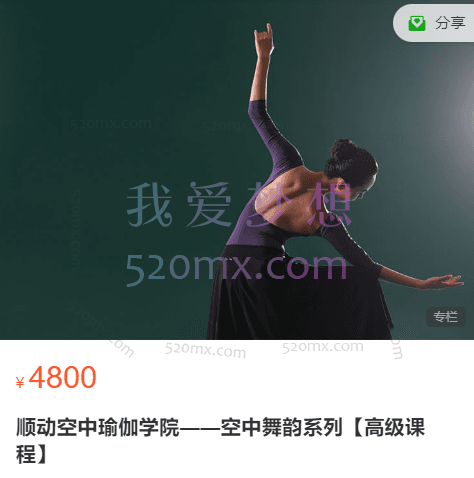 顺动空中瑜伽学院——王楚函空中舞韵系列【高级课程】