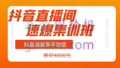 二占·抖音直播间速爆集训班,让你的抖音运营事半功倍,价值4800