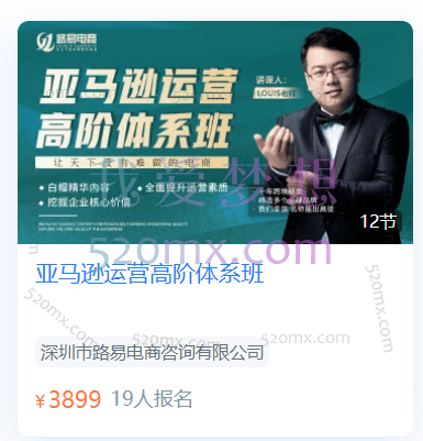 路易电商:亚马逊运营高阶体系班