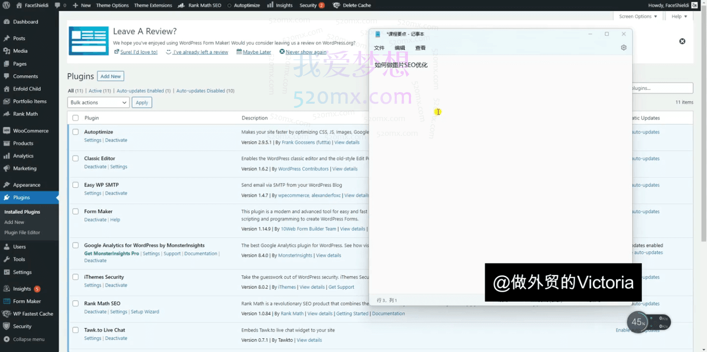 做外贸的Victoria:Wordpress外贸建站+SEO优化课程