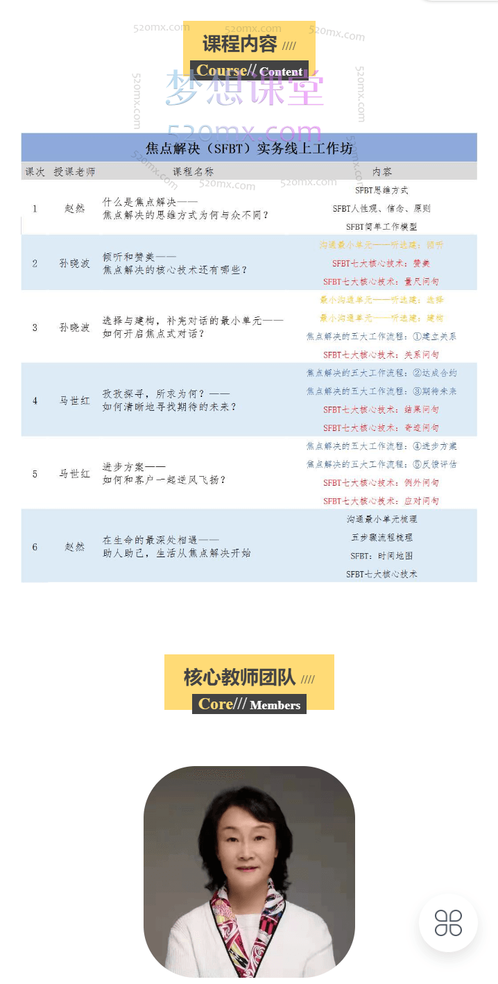赵然教授焦点解决实务(SFBT)线上工作坊-初阶