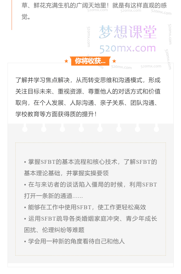 赵然教授焦点解决实务(SFBT)线上工作坊-初阶