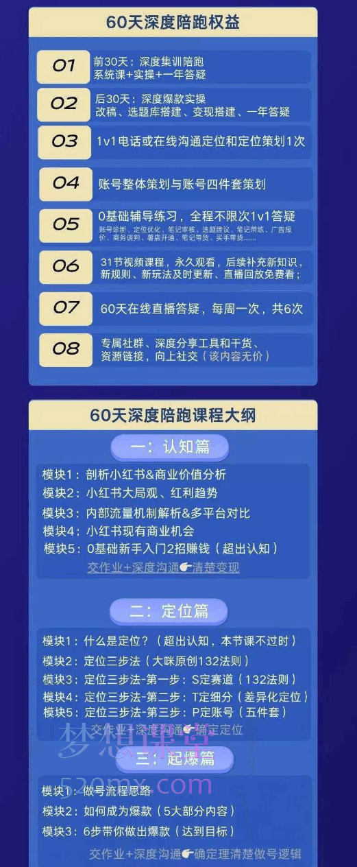 吴大咪小红书60天陪跑训练营从0到1定制化