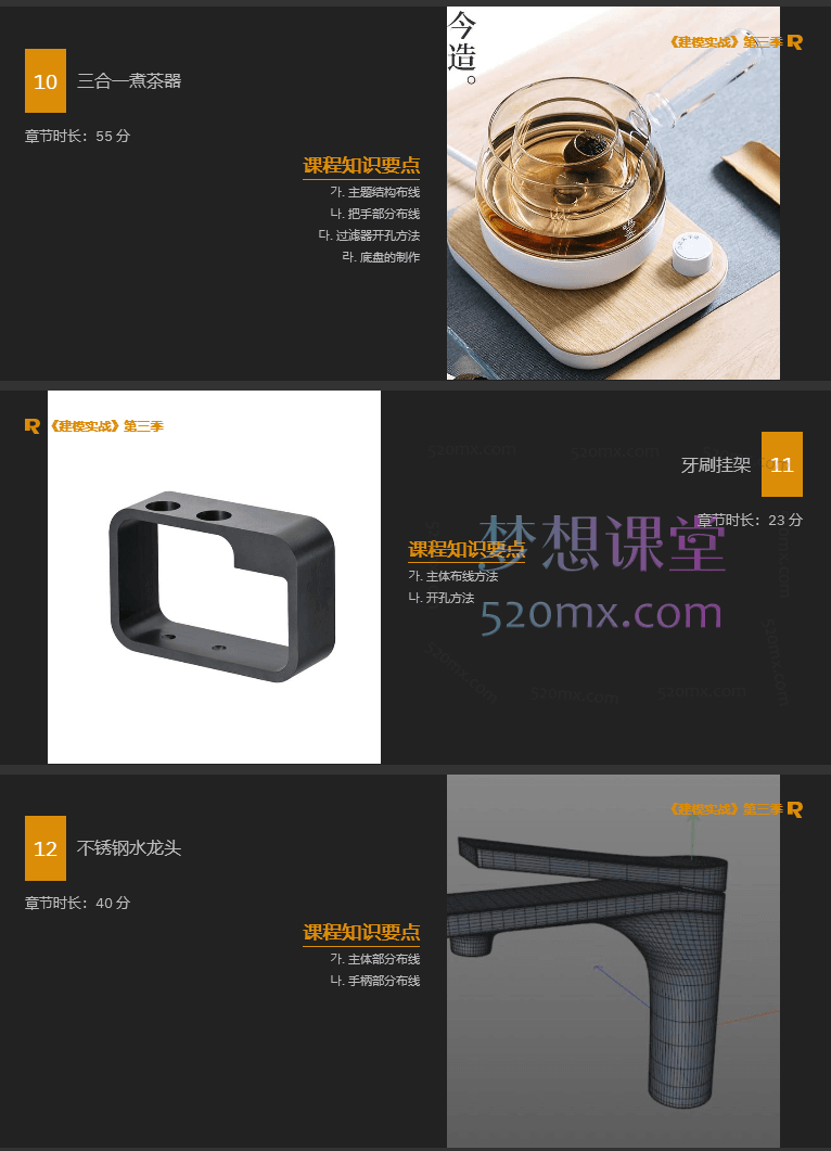 R站C4D电商产品建模实战宝典第三季,硬表面细分曲面建模教程(25小时+) Hardsurface Modeling 中文视频教程