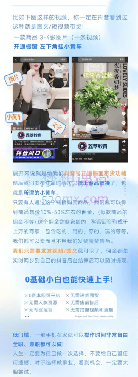 鑫萃教育抖音图文带货13.0交付体系课