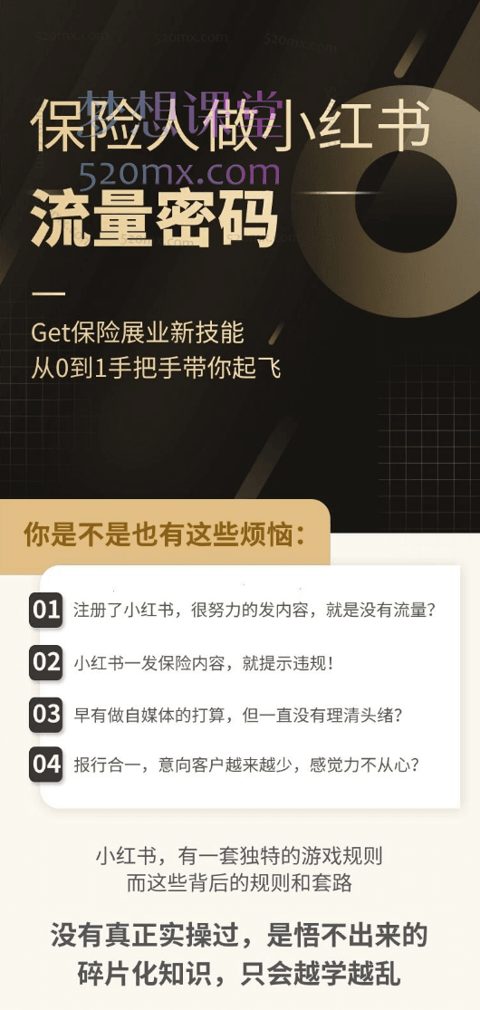保险人玩小红书的流量密码，Get保险展业新技能，从0到1手把手带你玩转小红书。