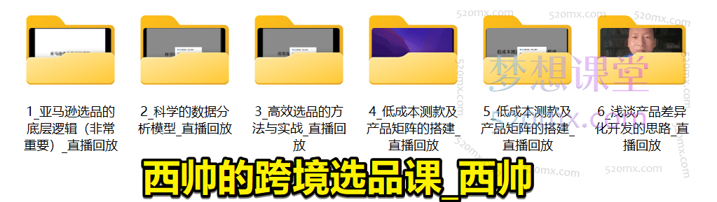 西帅跨境选品课+跨境产品开发课,深度讲解跨境