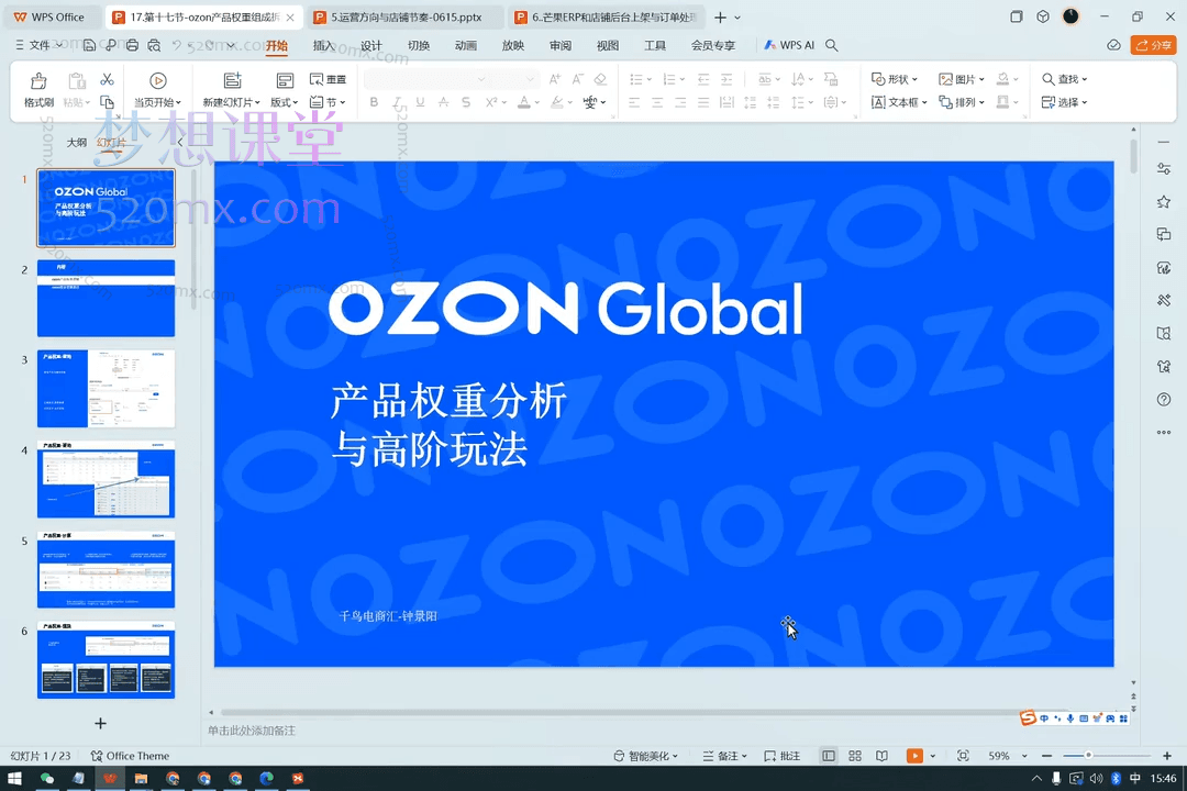Ozon跨境店铺运营培训课程，快速掌握平台规则，选品方向，本土爆款打造