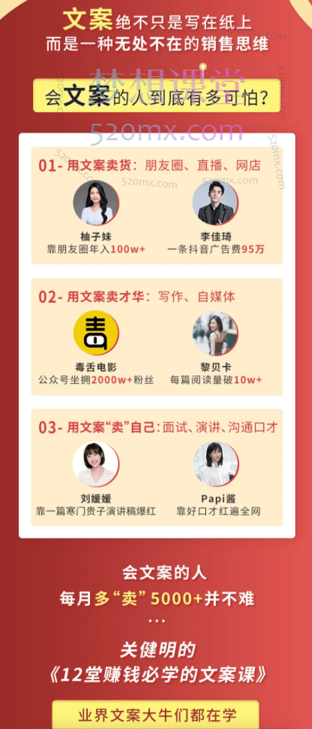 前奥美金牌文案亲授:12堂赚钱必学的文案课,让你的文案变成印钞机!