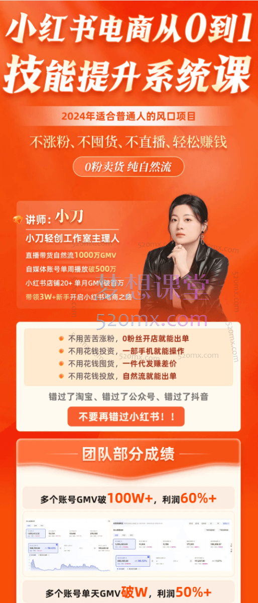 小刀小红书电商从0到1技能提升系统课