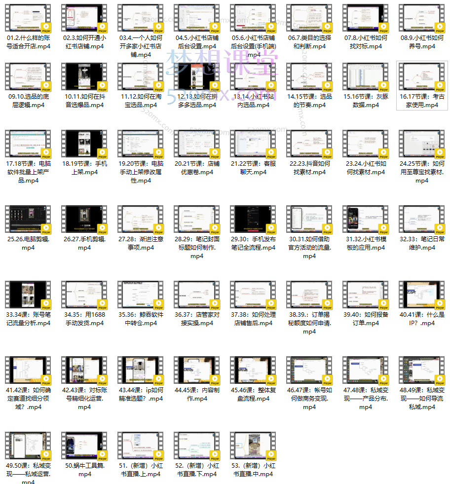田心小红书店铺全攻略:0基础从开店到变现的 53 节实战课程
