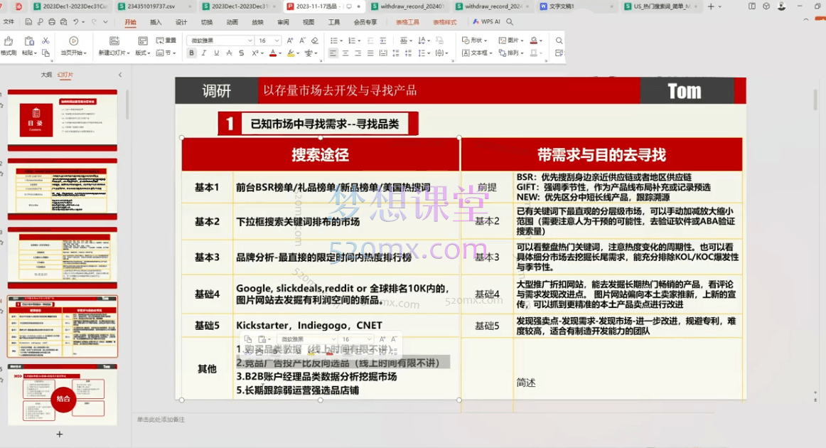 亚马逊亿级大卖-精品选品内训专场,选出潜力细分市场如何深度洞察市场,降维打击竞争对手