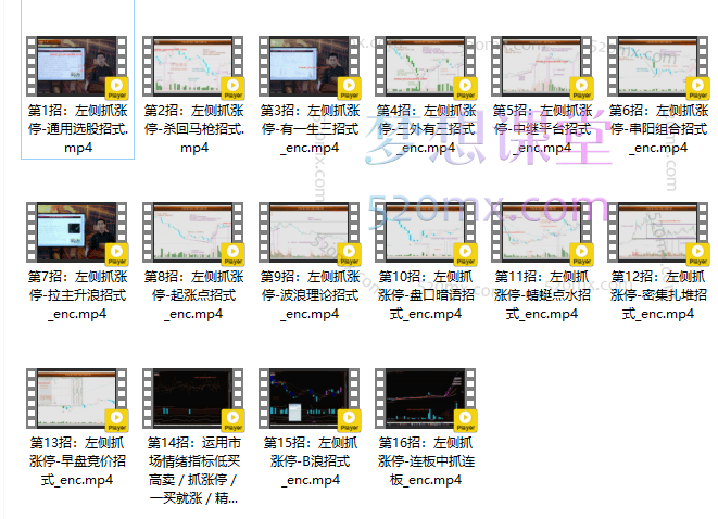 李志尚【左侧抓涨停板】16种招式技巧 任意一招都能赚取10%以上