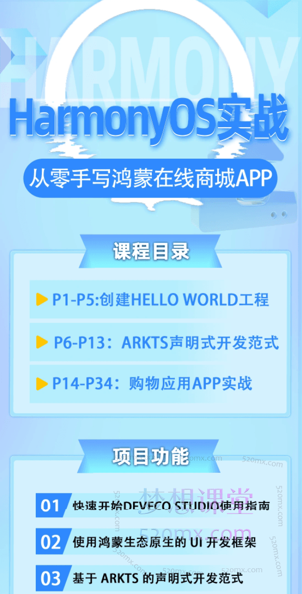 朝夕教育芳芳HarmonyOS-鸿蒙 | 在线商城APP开发