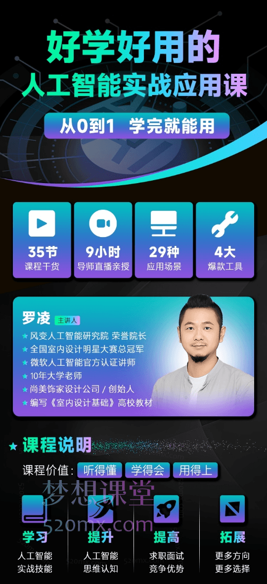 罗凌AI应用实操,全套人工智能运用法则