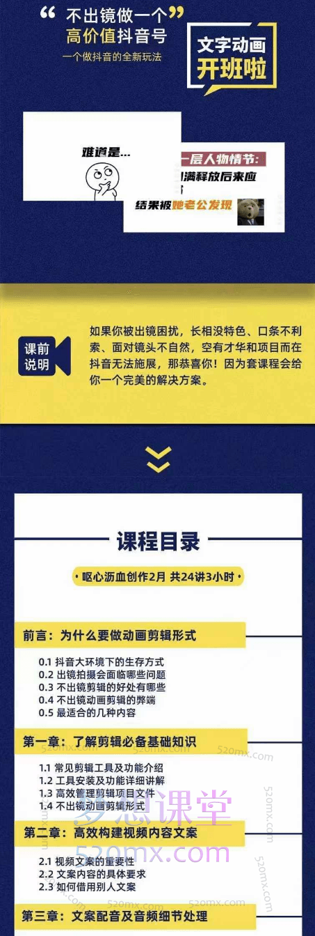 二哥学抖音文字动画类短视频剪辑术