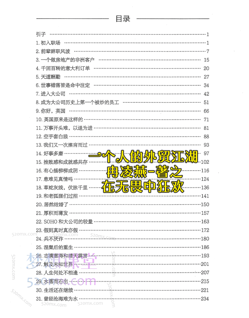冉凌燕一个人的外贸江湖全四册装 在无畏中狂欢+前路漫漫+尘埃落定+案例(pdf电子书)