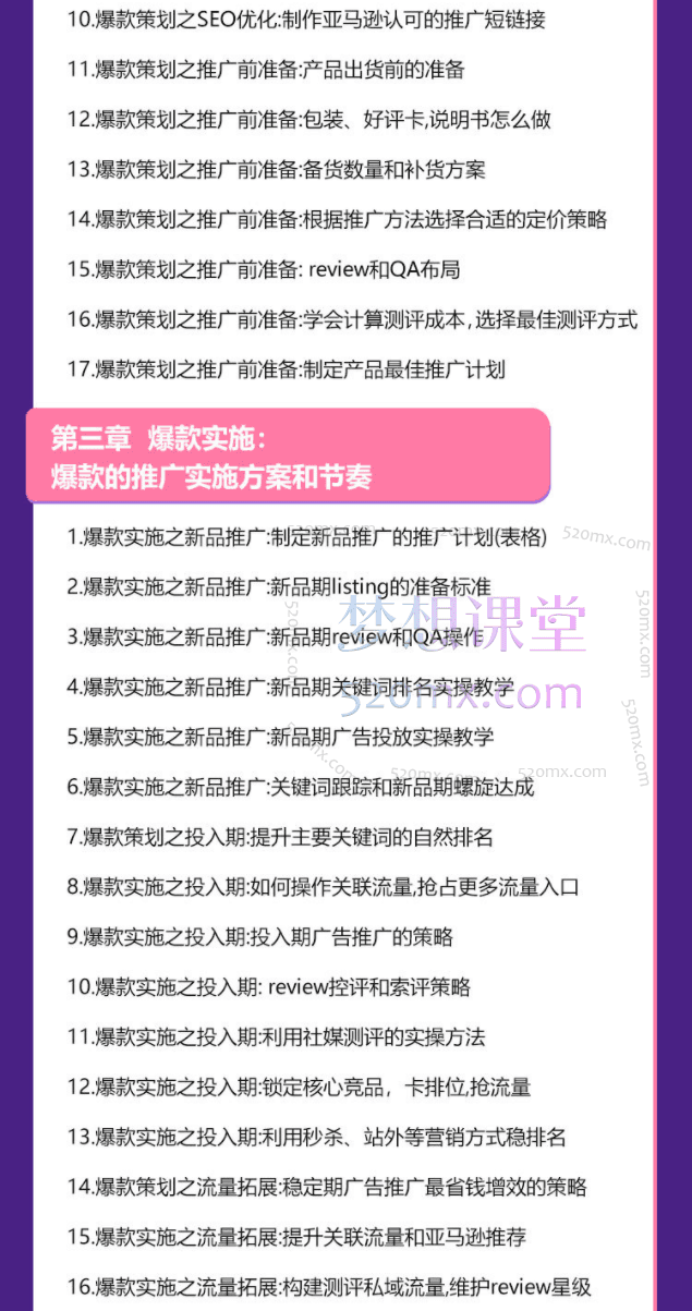 moonsees亚马逊爆款打造高阶课程