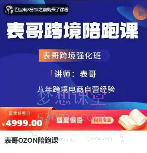 表哥跨境OZON陪跑课
