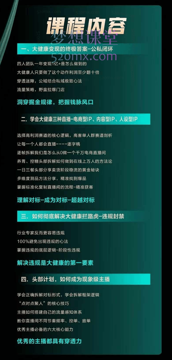大谦-大健康全域流量新增长6.0,公域+私域从定位到变现的全方位实战指南