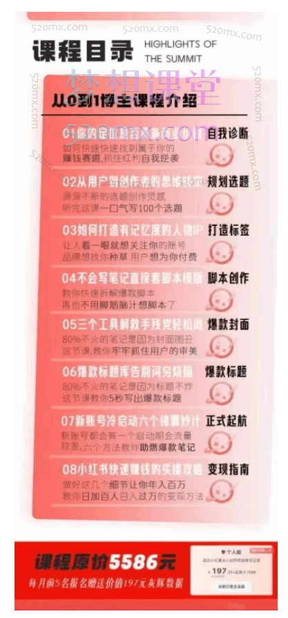 小红书博主课21天打造1个能赚钱的红薯号