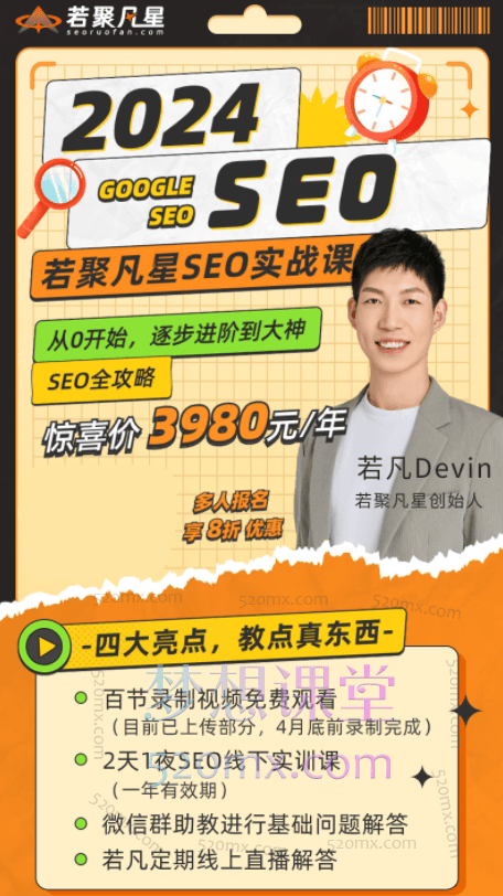 2025若凡SEO研习室：谷歌SEO实操课视频课