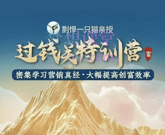 剽悍一只猫-过钱关特训营,学习营销真经 大幅度提高创富效率