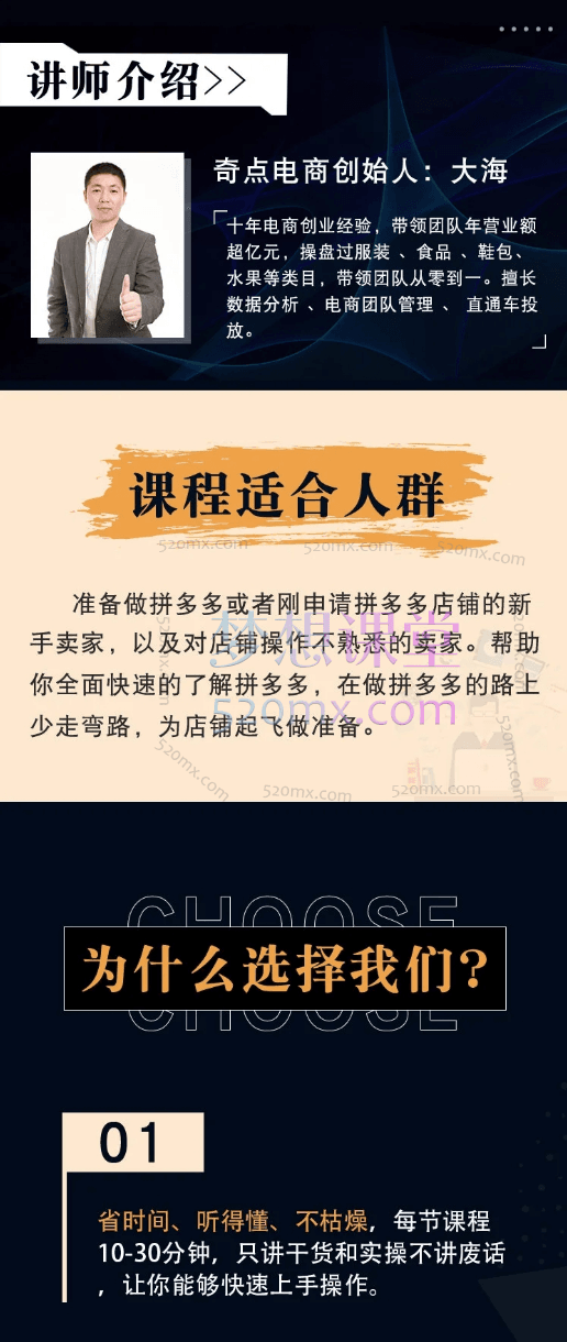 大海电商说拼多多新手破局课