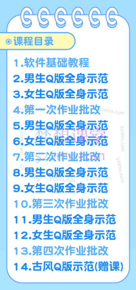 小贰25超可爱日系Q版团练课