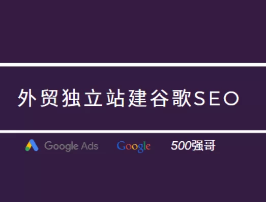 500强哥外贸独立站谷歌SEO保姆级教程