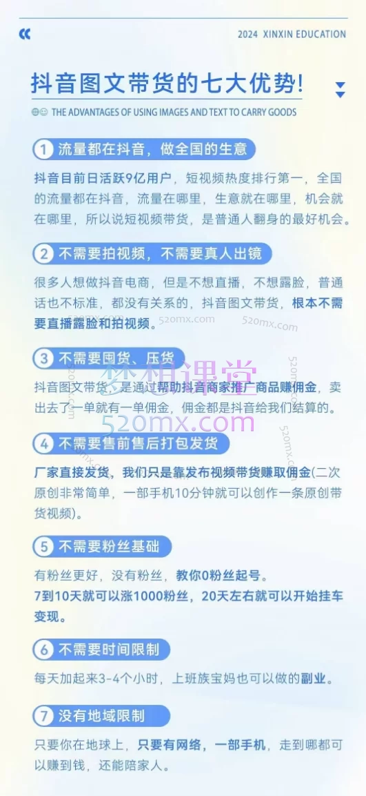 鑫萃教育抖音图文带货教程15.0交付体系