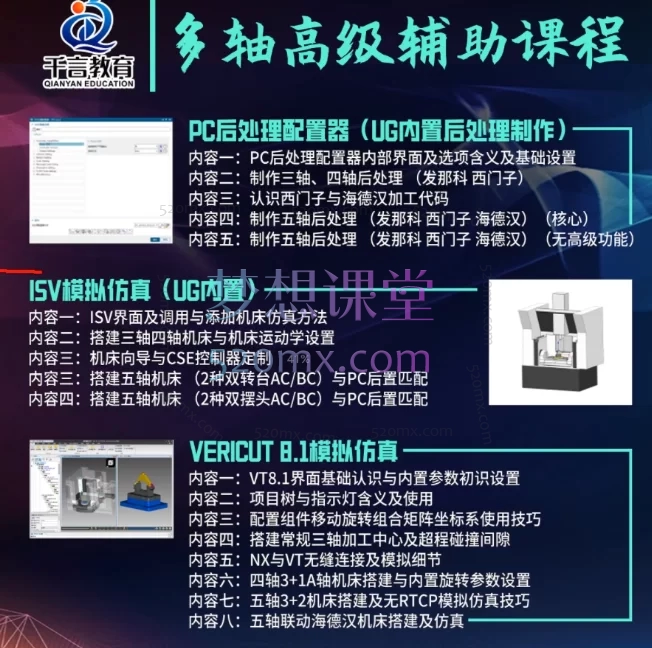 千言教育UG编程五轴高级实战班