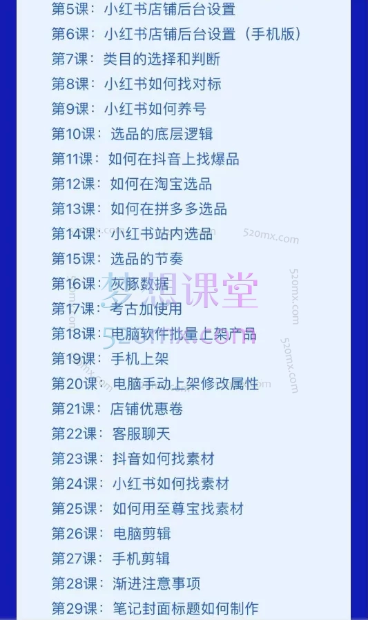 彤彤小红书电商运营班，精准选品、内容创作及营销推广全流程