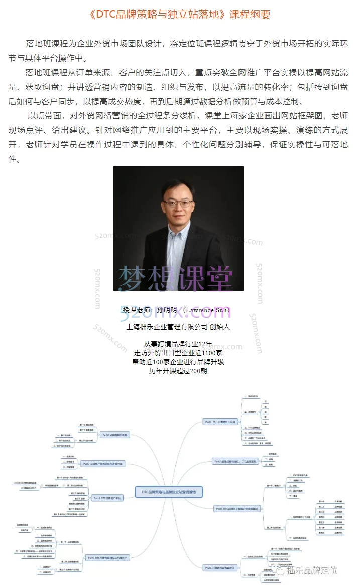 孙明明DTC品牌策略与独立站营销落地